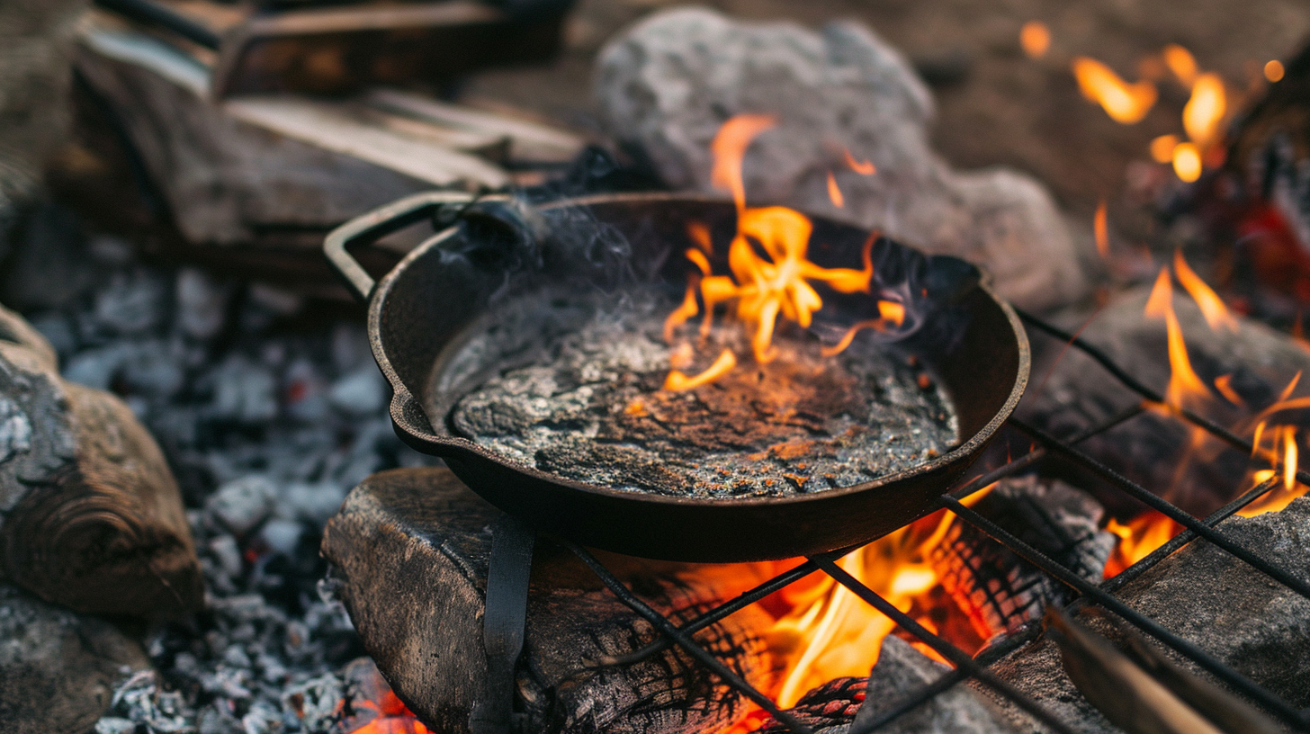 Can you cook with charcoal in a fire pit?